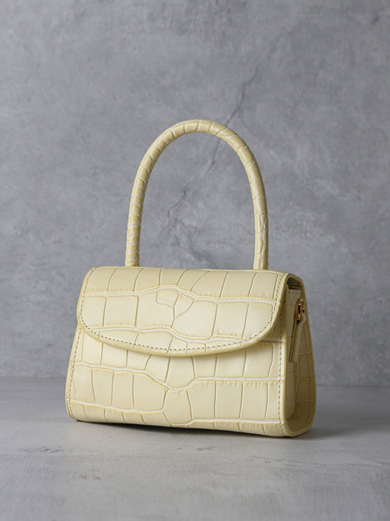 croc-effect top-handle tote, HealthdesignShops