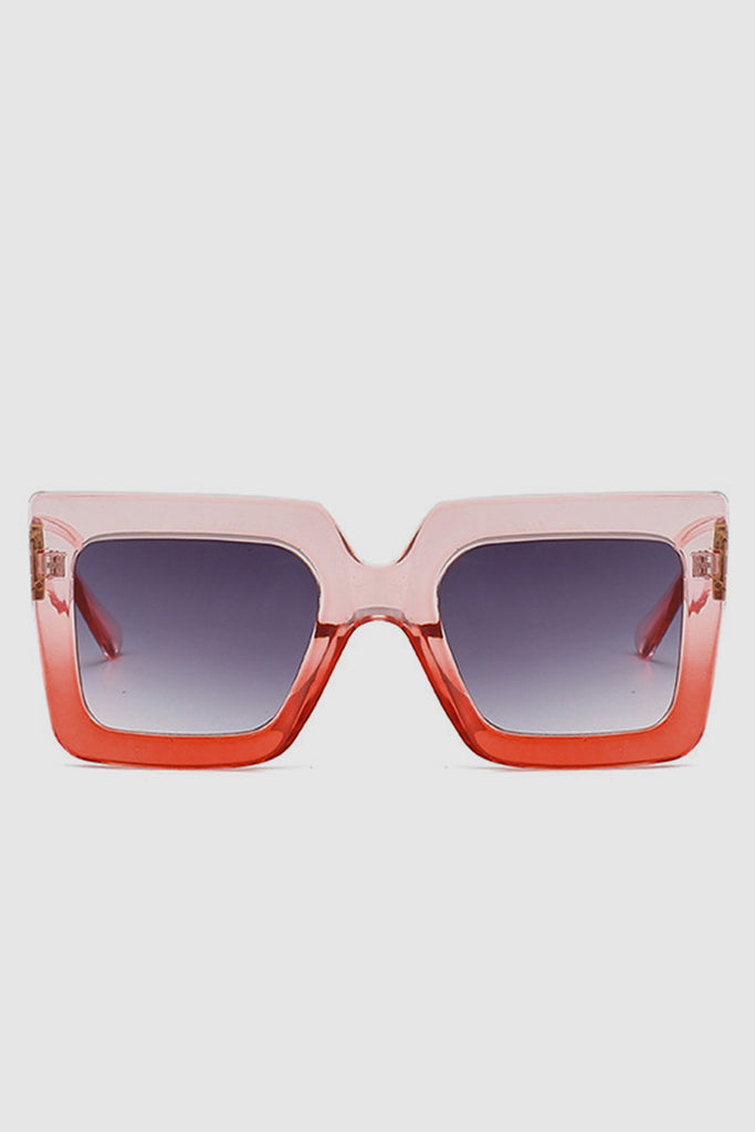 PopBae Women's Square Sunglasses In Sienna And Orange Ombre - POPBAE