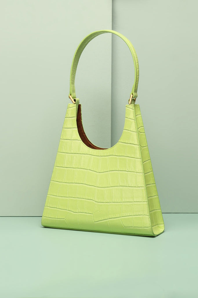 Women's 90s Designer Classic Crocodile Shoulder Handbag One Handle  Minimalist Tote Bag