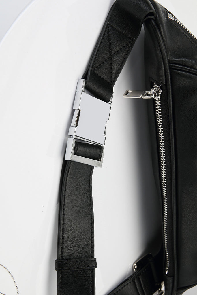 Women's Attica Leather Fanny Pack Archer Chain Belt Bag Designer Waist Bag Soft Bum Bag - POPBAE