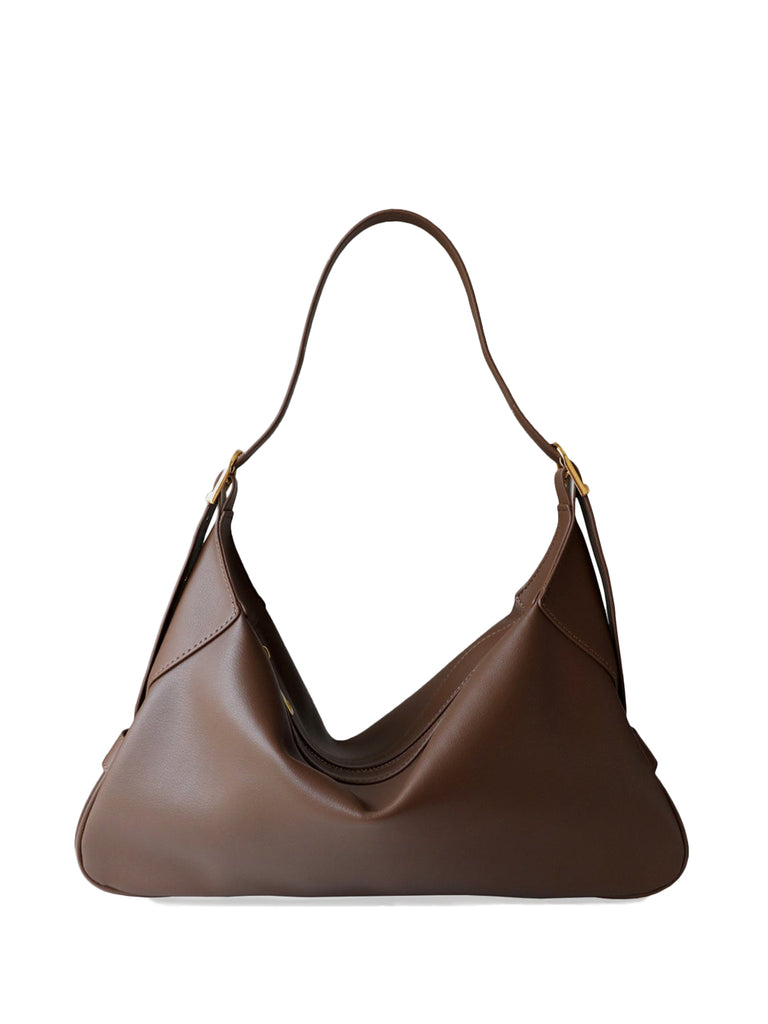 Women's Black Leather Flap Shoulder Baguette Bag Hobo Handbags
