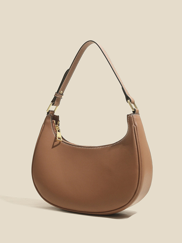 Women's Ava Bag Leather Moon Bag Crescent bag 90s Baguette Armpit Shoulder  Handbag