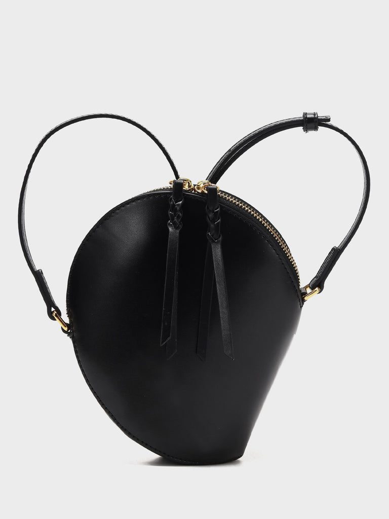 Mini Leather Shell Clutch Pea Crossbody Handbag - POPBAE