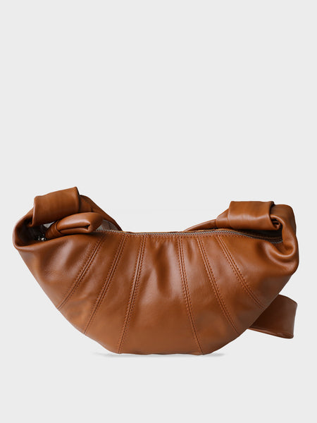 Croissant Bag Puffy Soft Leather Knotted Strap Hobo Bag - POPBAE