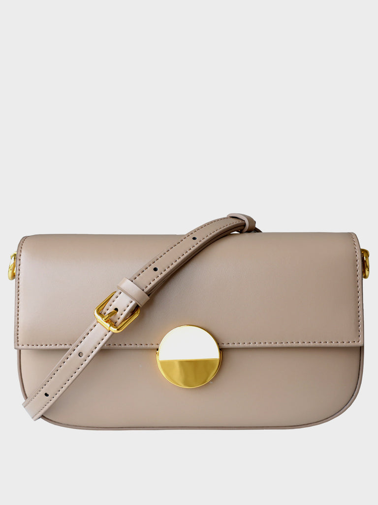 French Baguette Shoulder Bag 90s Vintage Flap Top Acrylic Chain Handbag  Round Gold Hardware - POPBAE