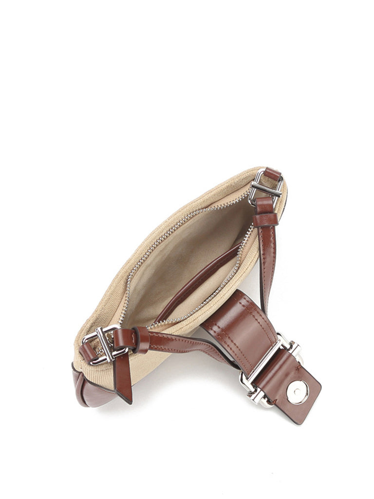 Chunky Buckle Armpit Handbag 90s Baguette Denim Shoulder Bag - POPBAE