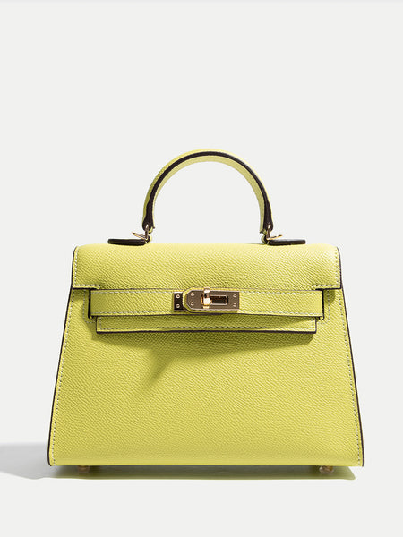 Mini Tote Bag Top Handle Crossbody Bag Gold Hardware - POPBAE