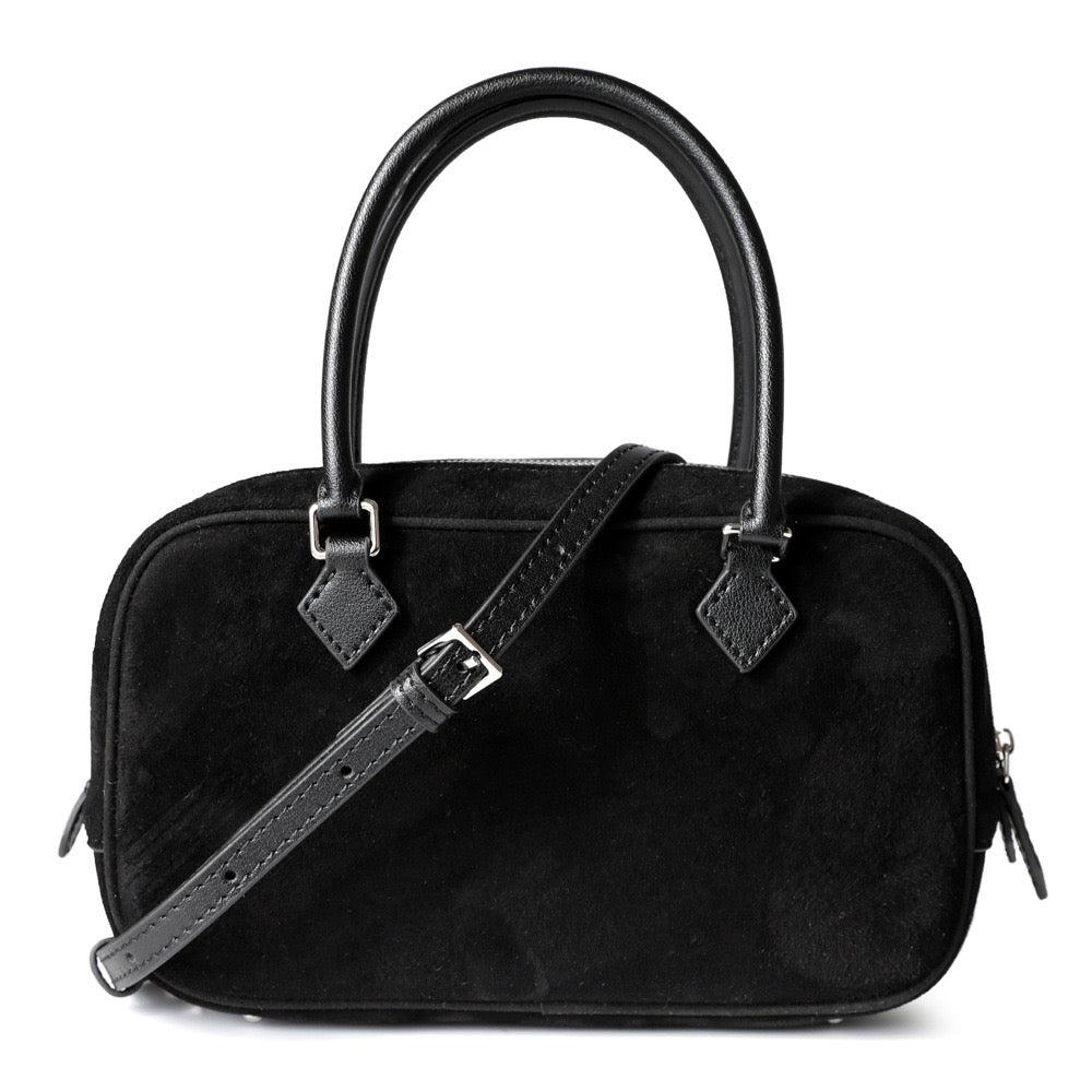 Suede Leather Top Handle Tote Bag Boston Shoulder Bag