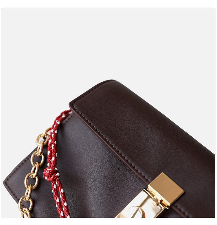 Soft Sound Chain Square Flap Messenger Bag