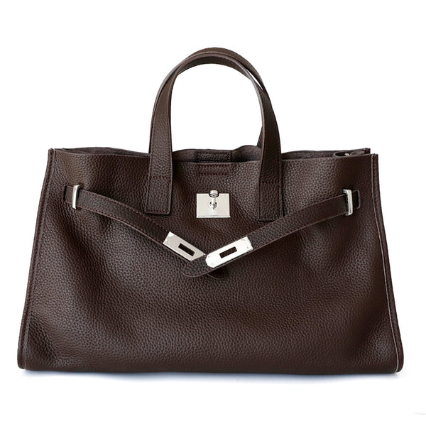 Top Handle Tote Bag Soft Leather Commuter Bag