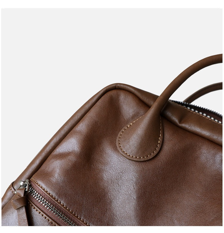 Leather Top-handle Shoulder Bag Multi Wear Backpack
