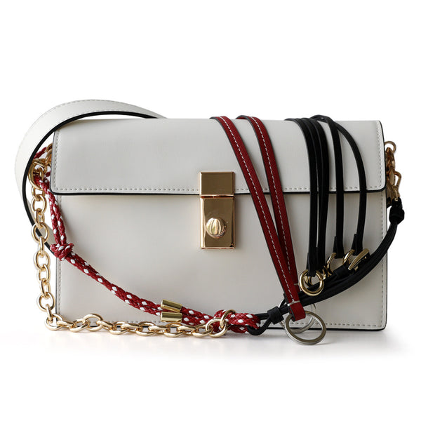 Soft Sound Chain Square Flap Messenger Bag