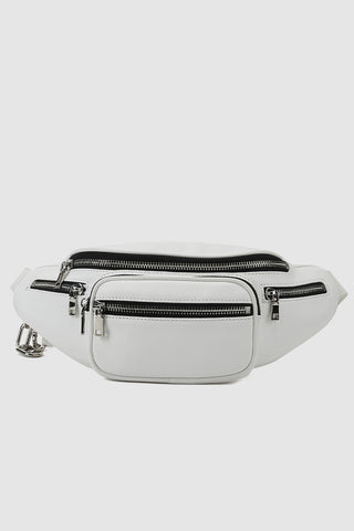 Women's Attica Leather Fanny Pack Archer Chain Belt Bag Designer Waist Bag Soft Bum Bag - POPBAE