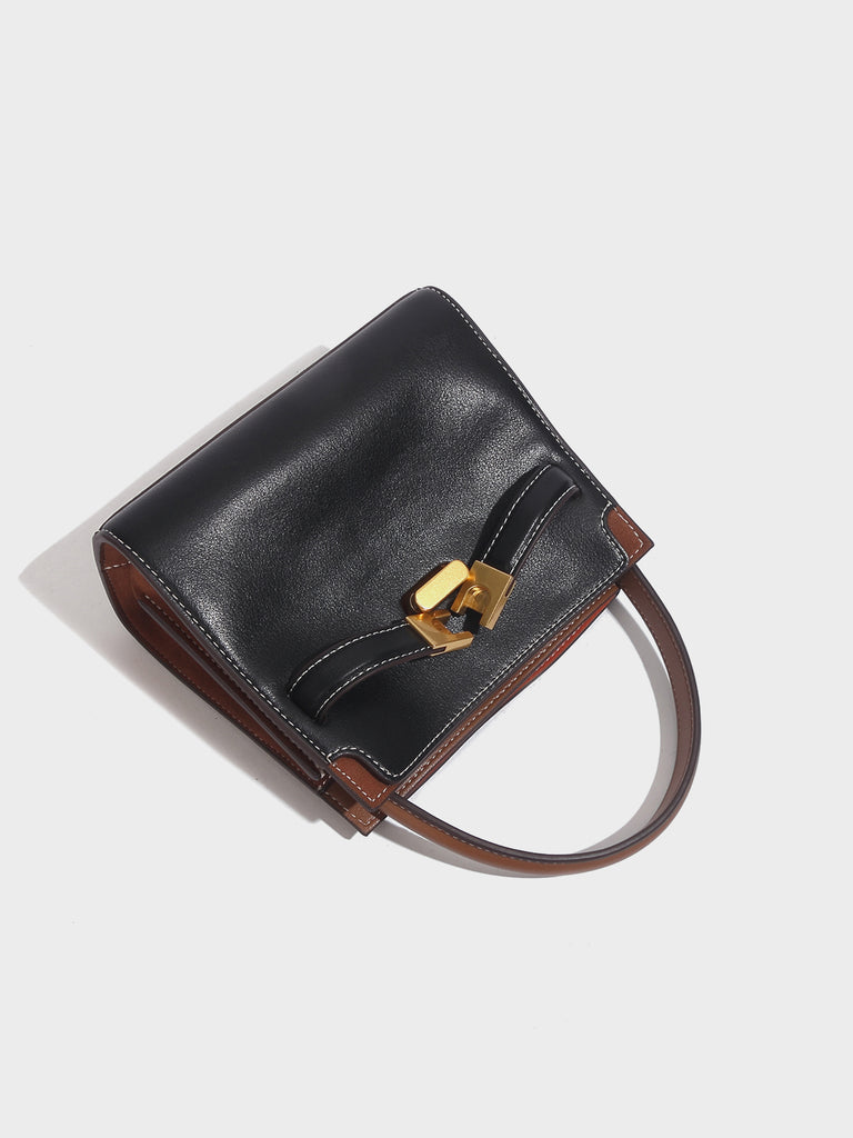 Women's Top Handle Lee Double Bag Messenger Satchel Tote Bag - POPBAE