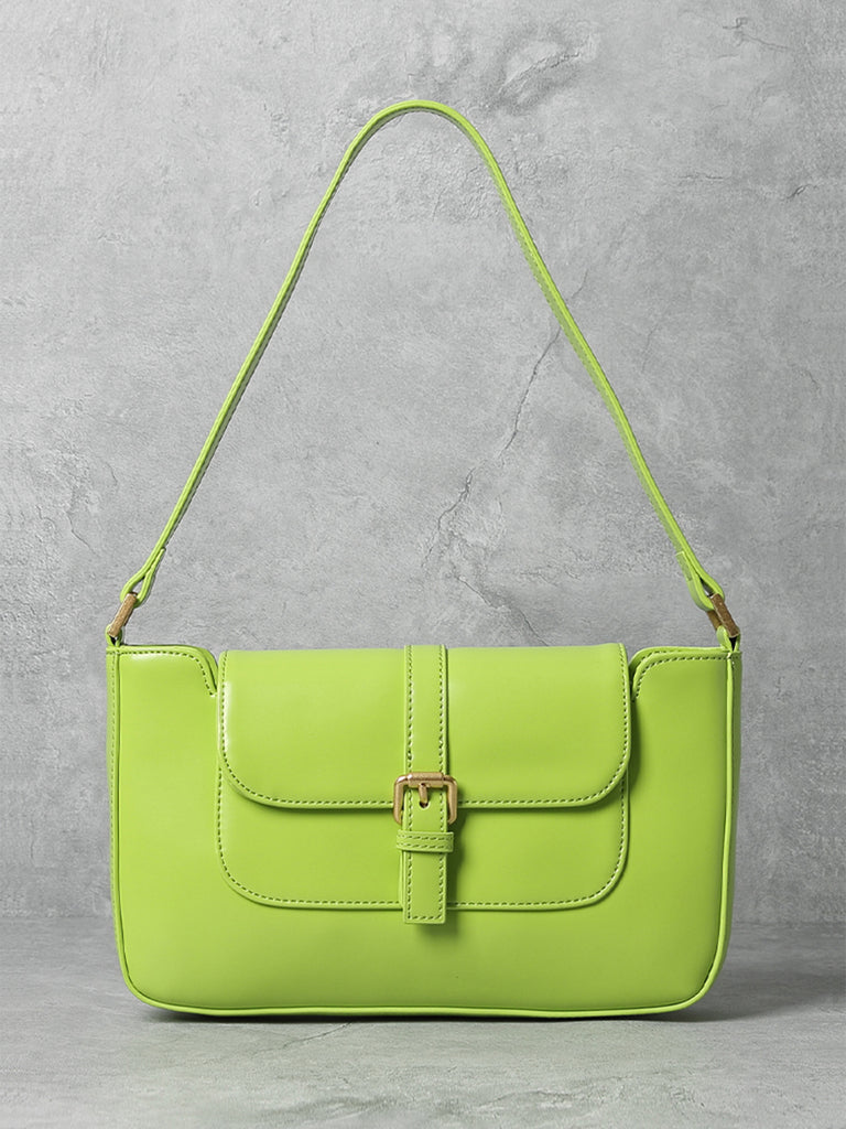 Women's Paris 90s Vintage Baguette Handbag Croc-effect Miranda Shoulder Bag - POPBAE