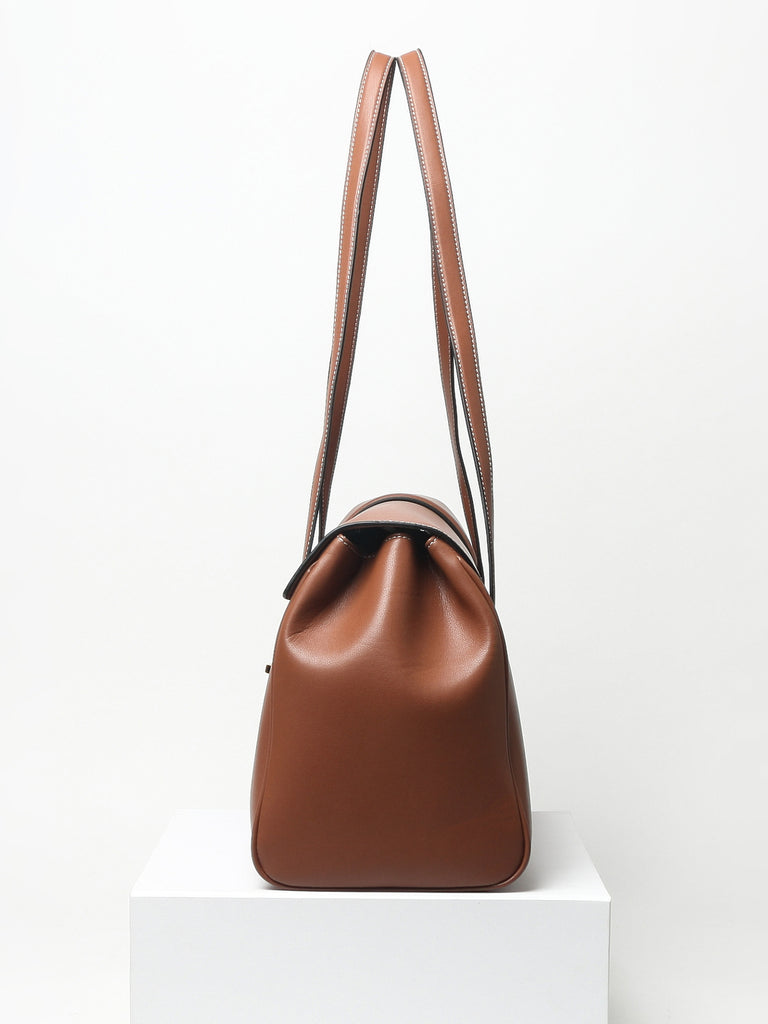Women's Soft Leather Tote Bag Satchel Shoulder Bag Top Handle - POPBAE