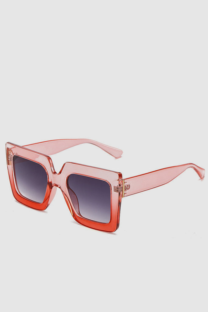 PopBae Women's Square Sunglasses In Sienna And Orange Ombre - POPBAE