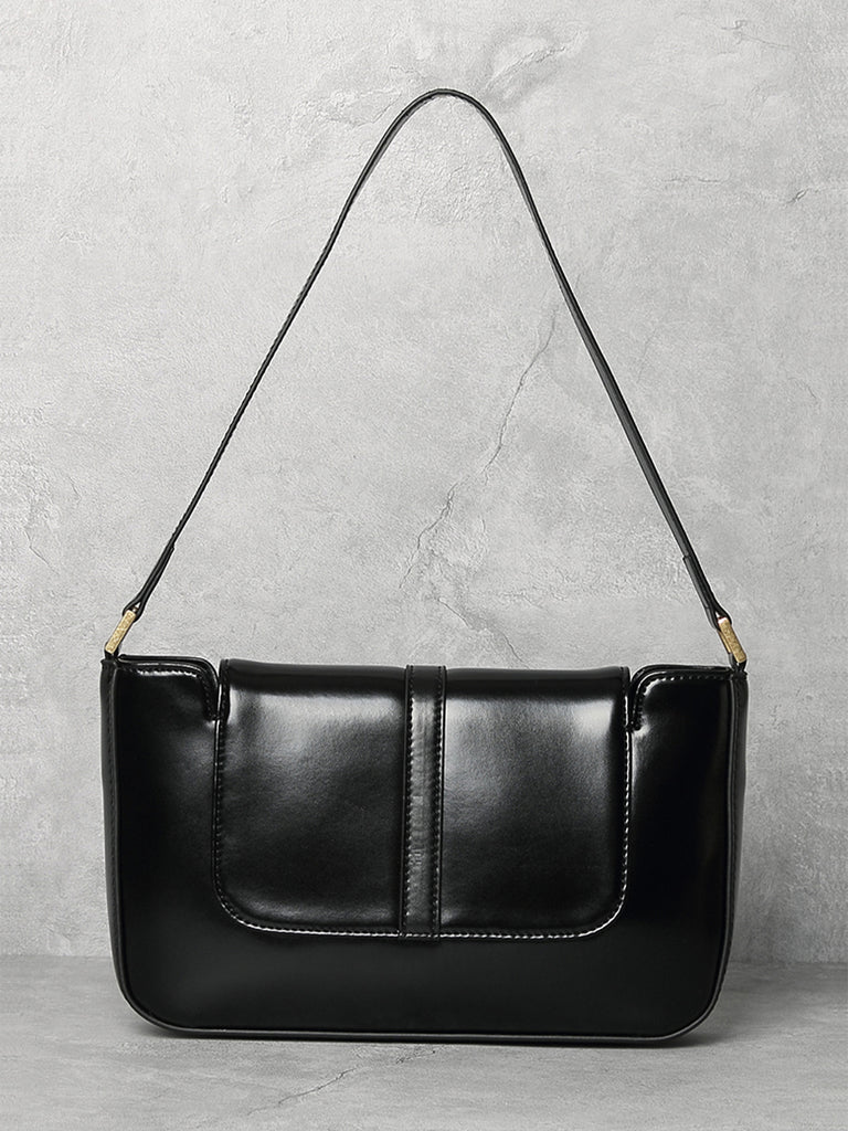 Women's Paris 90s Vintage Baguette Handbag Croc-effect Miranda Shoulder Bag - POPBAE