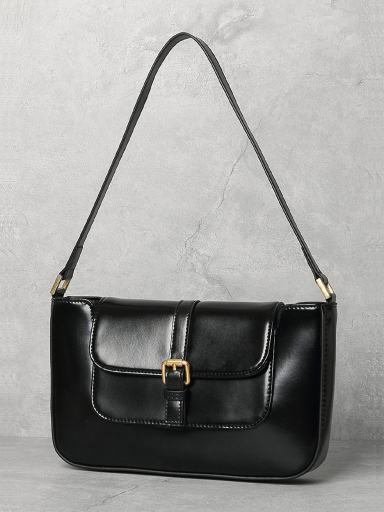 Women's Paris 90s Vintage Baguette Handbag Croc-effect Miranda Shoulder Bag - POPBAE