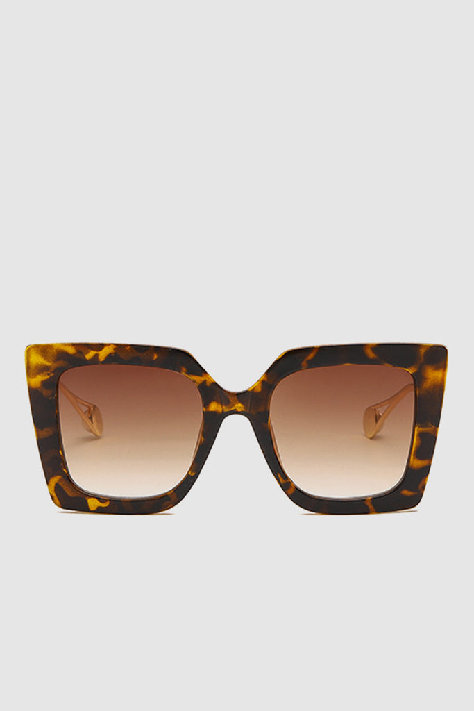 PopBae Women's Retro Cat Sunglasses With Pearl Detail In Tortoise - POPBAE