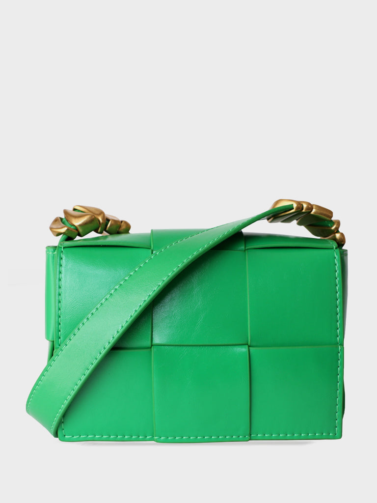 chanel green crossbody handbag