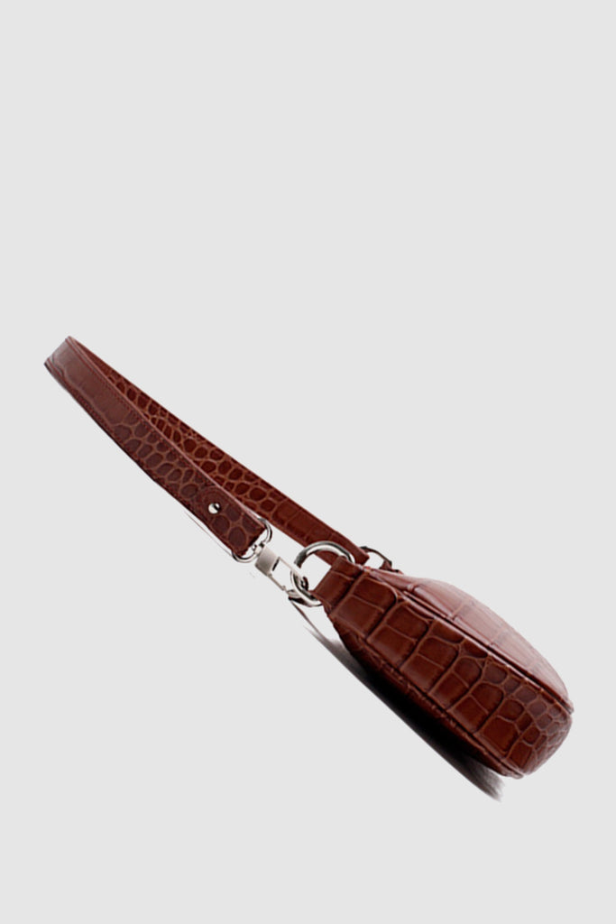Women's Croc Effect Shoulder Bag 90s Baguette Handbag - POPBAE