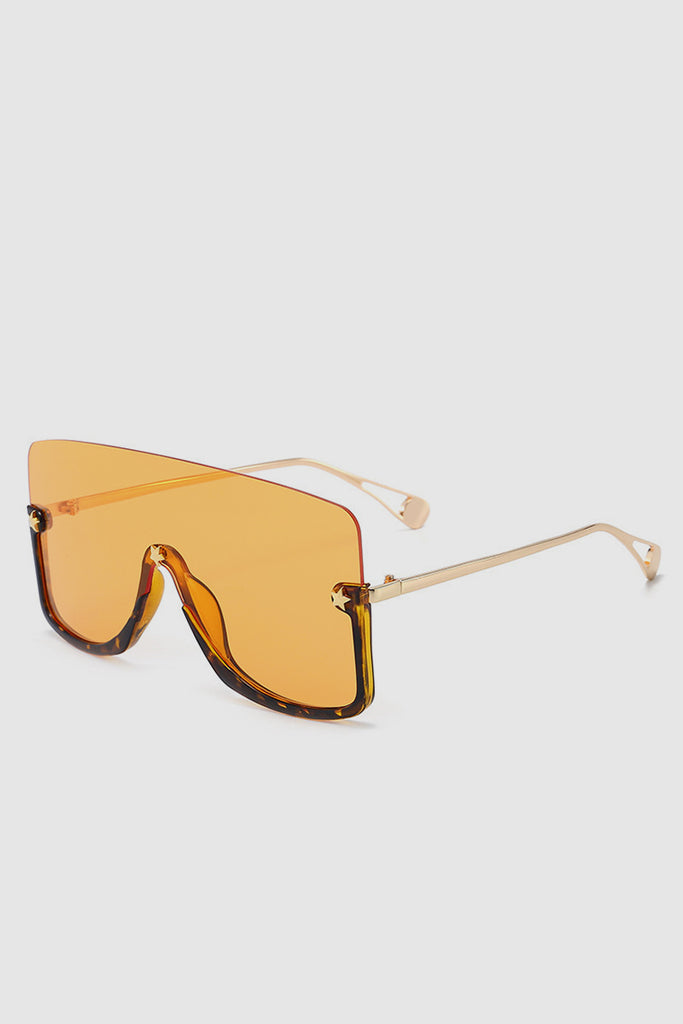 PopBae Women's Oversized Visor Sunglasses With Graduated Lens In Black - POPBAE