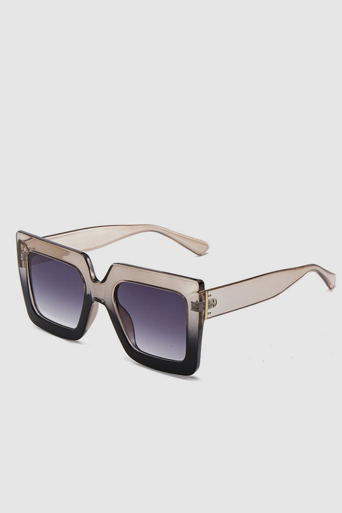 PopBae Women's Square Sunglasses In Sienna And Orange Ombre - POPBAE