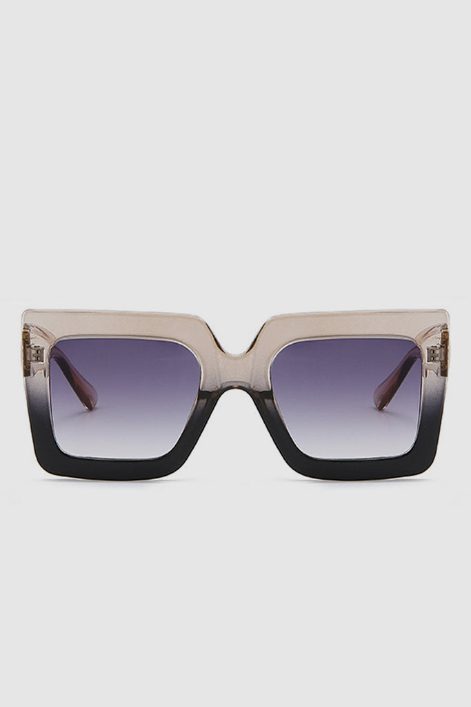 PopBae Women's Square Sunglasses In Sienna And Orange Ombre - POPBAE