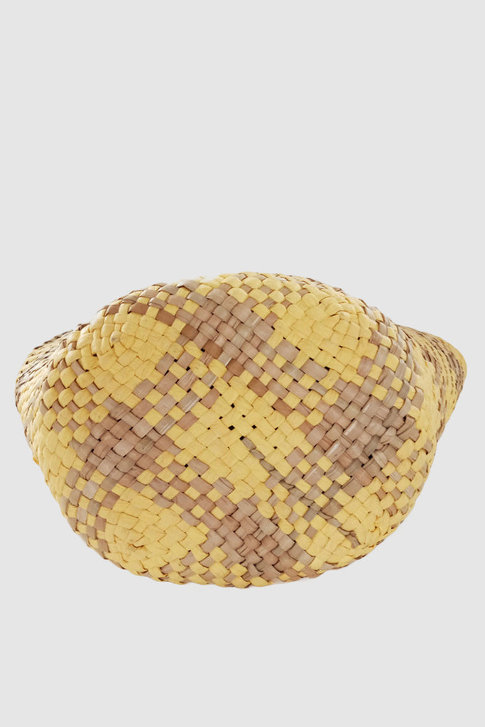 Women's Summer Dillards Straw Braided Basket Handbag Open-top Weave Tote Basket Bag Hairball Embellished - POPBAE