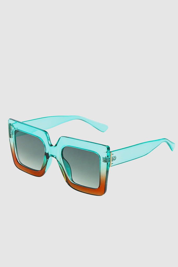 PopBae Women's Square Sunglasses In Sienna And Orange Ombre - POPBAE