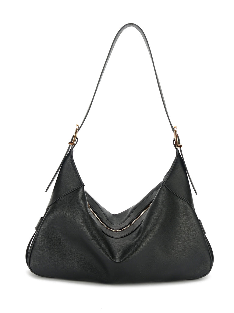 Supple Leather Romy Hobo Bag Single Strap Baguette Shoulder Bag - POPBAE