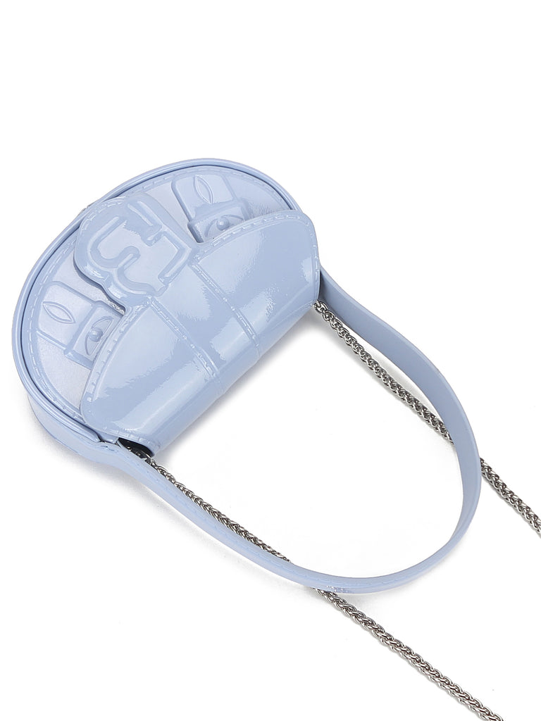 Women's Patent Leather Embossed Mini Bag Top Handle Tote - POPBAE