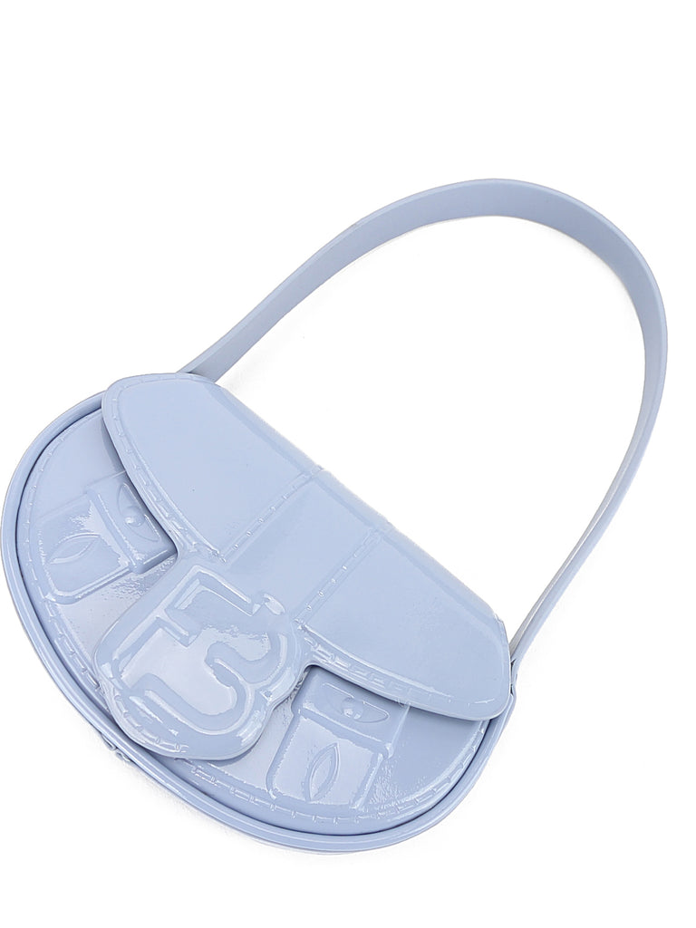 Women's Patent Leather Embossed Mini Bag Top Handle Tote - POPBAE