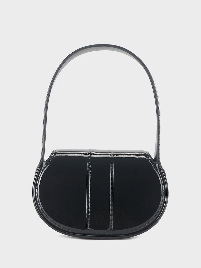Women's Patent Leather Embossed Mini Bag Top Handle Tote - POPBAE