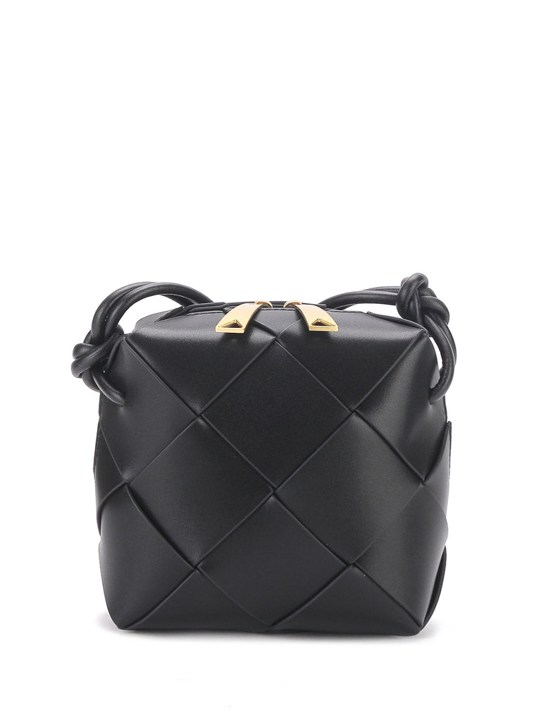 Mini Cassette Woven Box Bag  Leather Tote Bag - POPBAE
