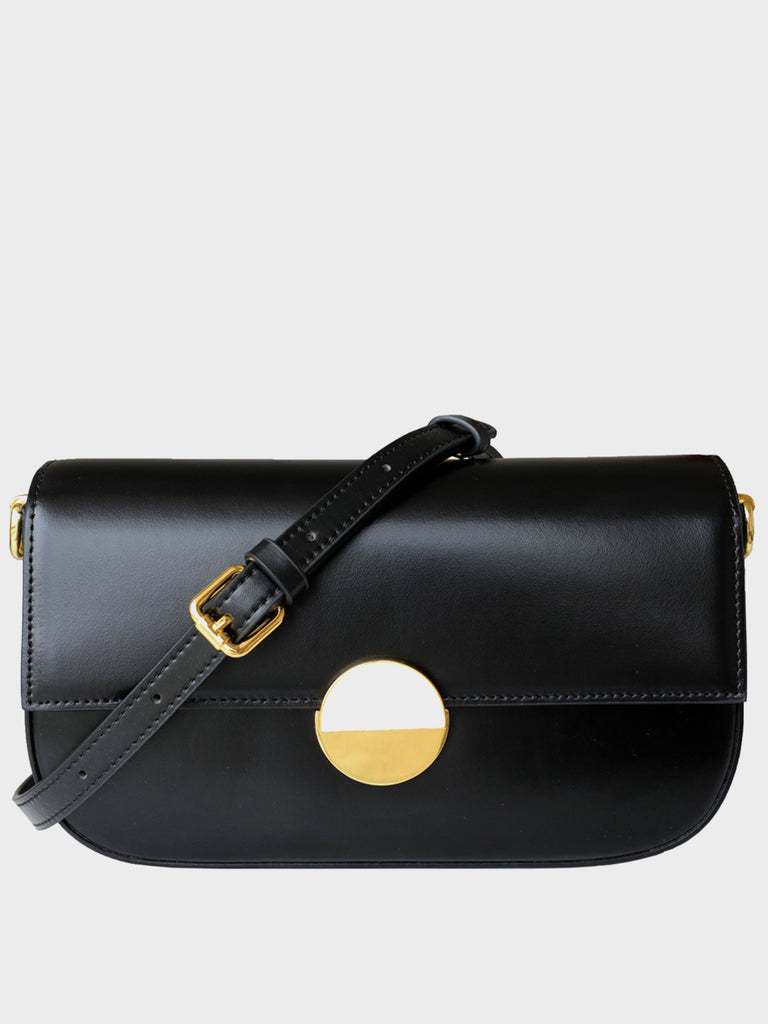 French Baguette Shoulder Bag 90s Vintage Flap Top Acrylic Chain Handbag  Round Gold Hardware - POPBAE