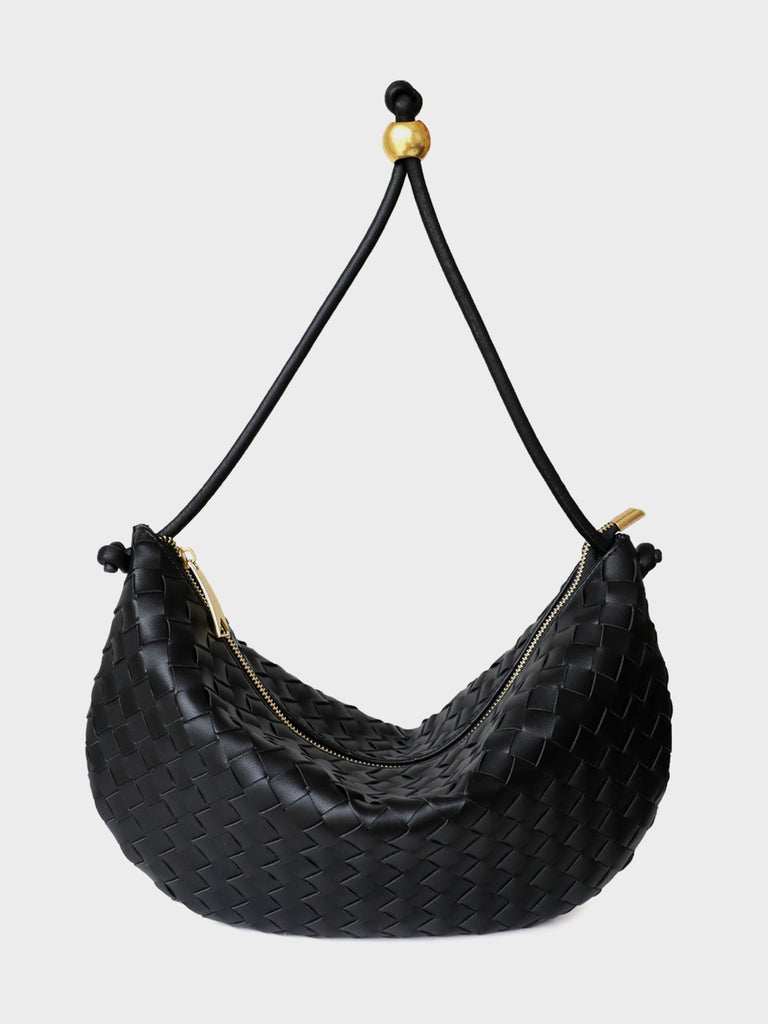 Mini Braided Strap Ruched Bag