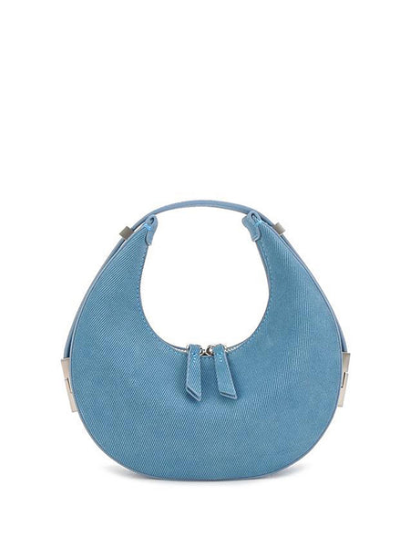 Suede Leather Half Moon Shoulder Bag 90s Crescent Armpit Bag Toni Bag - POPBAE