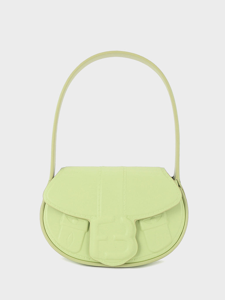 Women's Patent Leather Embossed Mini Bag Top Handle Tote - POPBAE