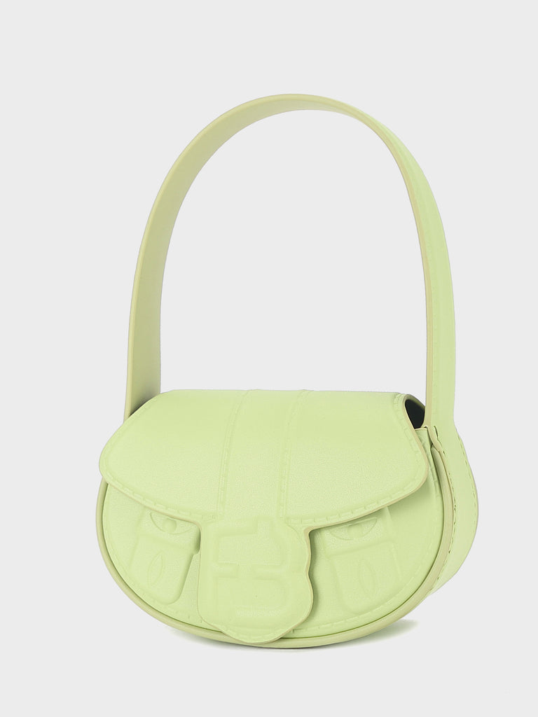 Women's Patent Leather Embossed Mini Bag Top Handle Tote - POPBAE