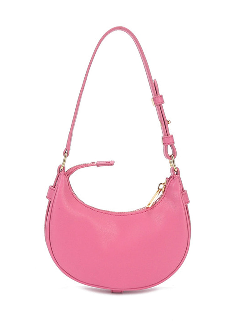 Leather Ava Moon Bag Hobo Armpit Shoulder Handbag - POPBAE