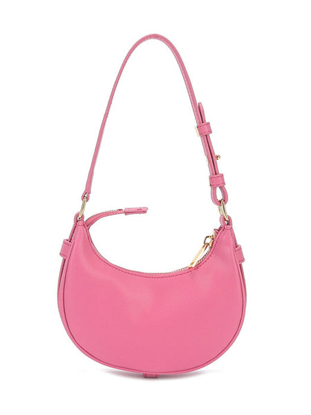 Leather Ava Moon Bag Hobo Armpit Shoulder Handbag - POPBAE