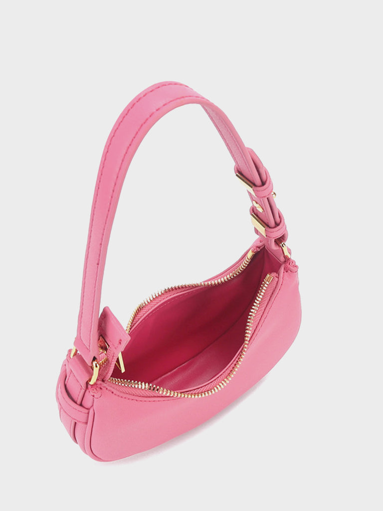 Leather Ava Moon Bag Hobo Armpit Shoulder Handbag - POPBAE