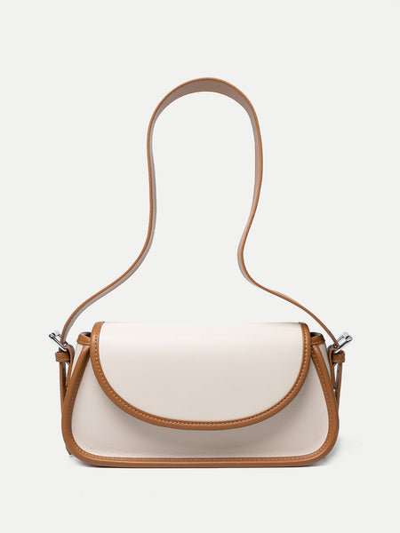 Women's French Baguette Shoulder Bag 90s Vintage Flap Top Handbag - POPBAE