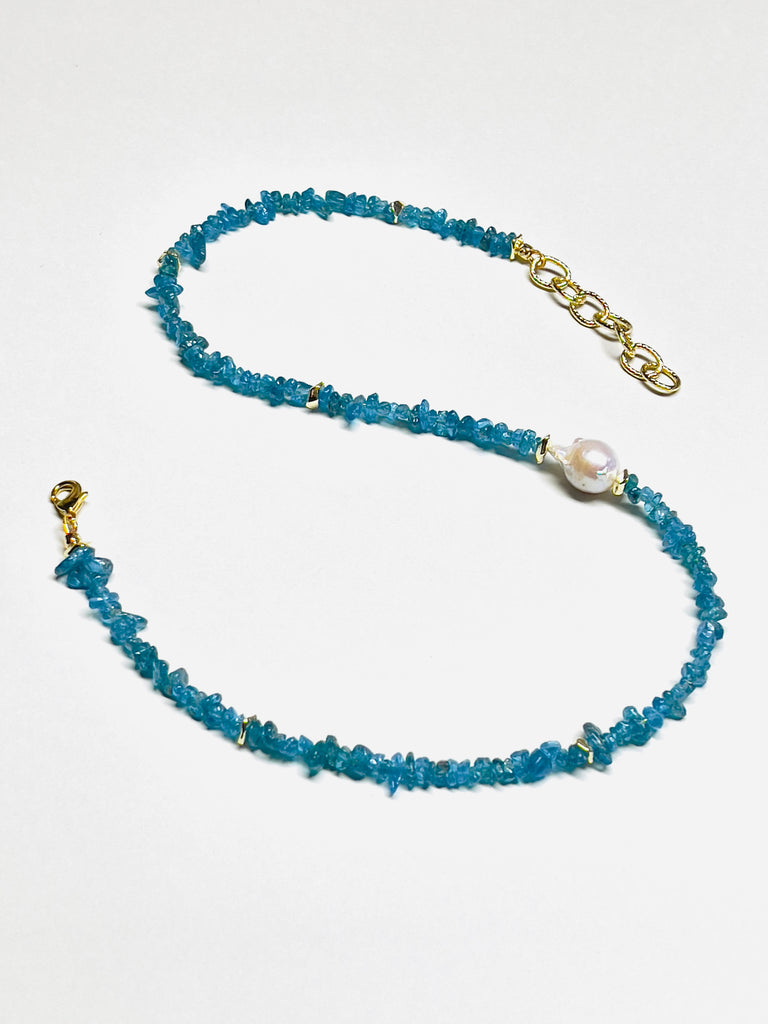 Natural Stone Apatite Baroque Pearl Chocker | SAWUBONA - POPBAE