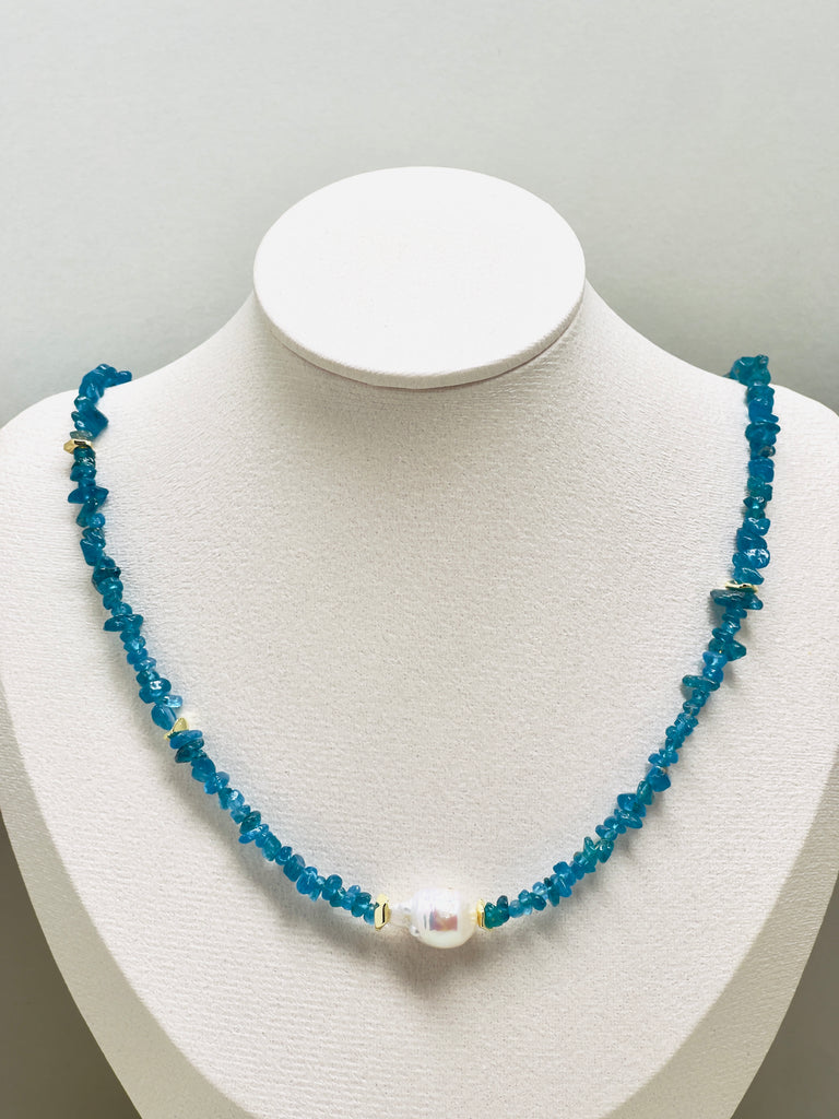 Natural Stone Apatite Baroque Pearl Chocker | SAWUBONA - POPBAE