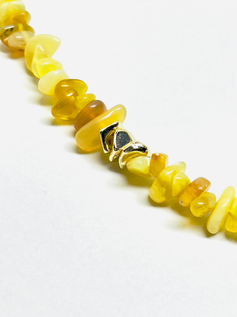 Natural Stone Yellow Opal Baroque Pearl Drops Necklace | SAWUBONA - POPBAE