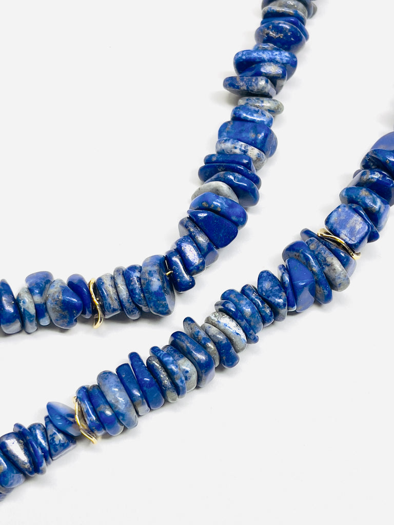 Natural Stone Lapis Lazuli Chocker Freshwater Baroque Pearl Necklace | SAWUBONA - POPBAE