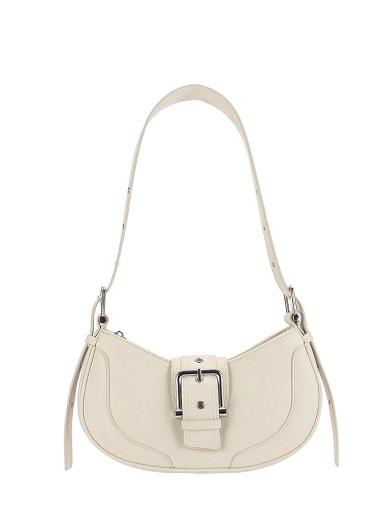 Chunky Buckle Armpit Handbag 90s Baguette Shoulder Bag - POPBAE
